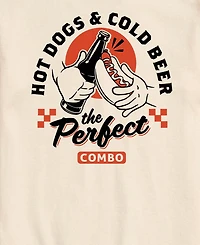 Airwaves Men's Instant Message Hot Dogs And Cold Beer Graphic T-Shirt
