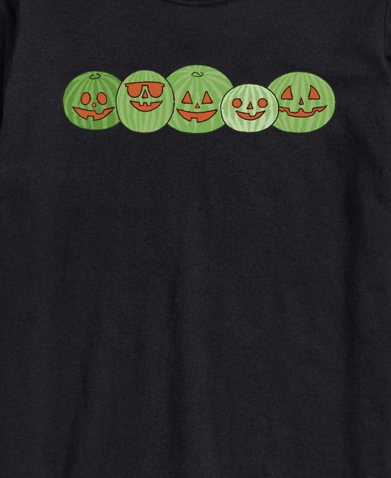 Airwaves Men's Instant Message Watermelon Jackolantern Faces Graphic T-Shirt