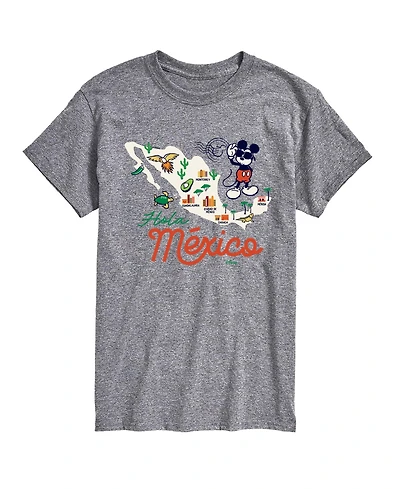 Airwaves Men's Disney Mickey Mexico Map Graphic T-Shirt