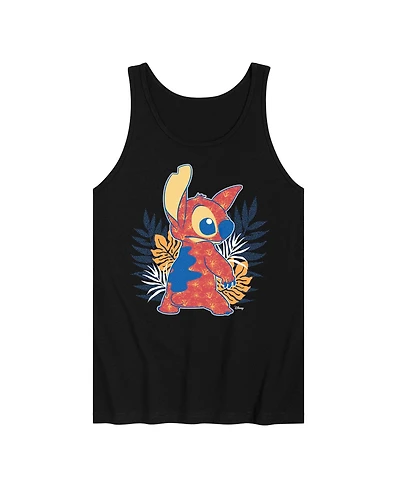 Airwaves Men's Lilo And Stitch Pattern Fills Graphic Tank Top