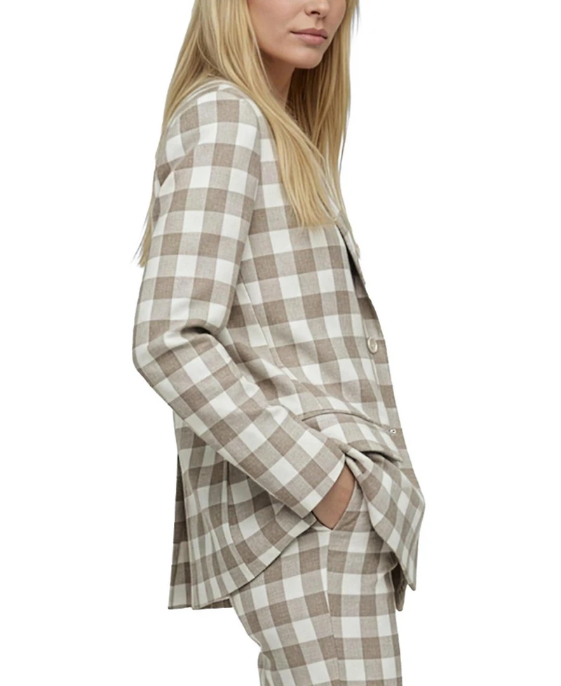 Lily and Lionel London Women's Oatley Check Print Blazer Jacket