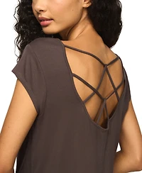 Lucky Brand Women's Sandwash Strappy Back Short-Sleeve T-Shirt
