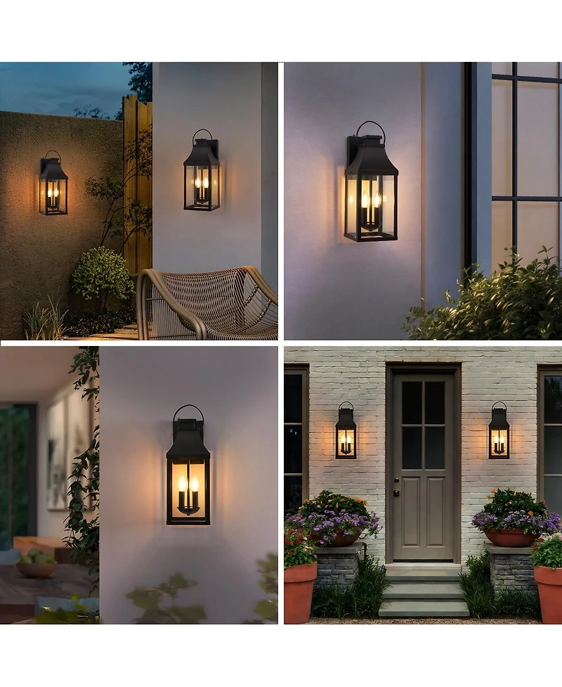 Asagikoiai 2-Pack Large Outdoor Porch Lights, Aluminum Waterproof Garage Lanterns
