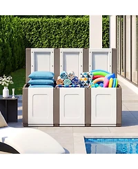 Slickblue 80 Gallon Patio Storage Container with Lockable Lid for Packages