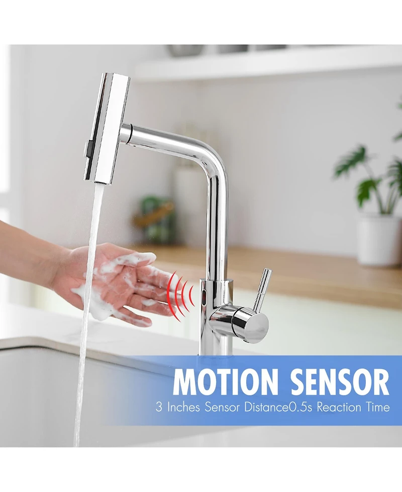 Phying Touchless Kitchen Faucet, Hands Free Automatic Smart Kitchen Faucet, Stainless Steel Touchless Kitchen Faucet