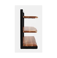 Jofran Nature's Edge Solid Acacia 3 Shelf Bookcase
