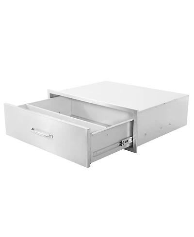 homfan Stainless Steel Storage Drawer, Metal Cabinet Drawer for Kitchen, Pantry, or Laundry Room