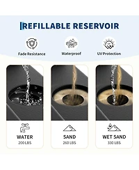 gaomon 4 Piece Hdpe Cantilever Umbrella Stand, Patio Umbrella Base 330 lb Capacity