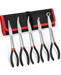 Xdovet Long Nose Pliers Set 5Pieces Multi-Angle Precision Tips