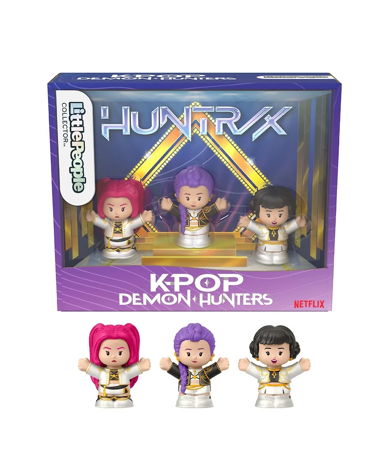 Little People KPop Demon Hunters: Huntr/X Special Edition 3-Piece Action Figure Set, Ages 8+