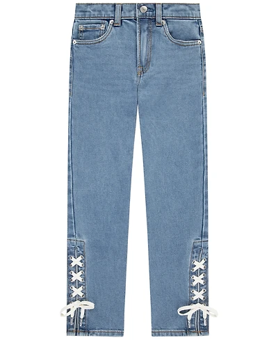 Levi's Girls' 7-16 Lace Up High Rise Straight Jeans