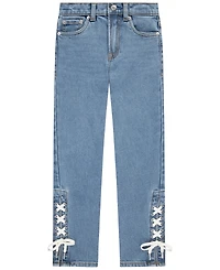 Levi's Girls' 7-16 Lace Up High Rise Straight Jeans