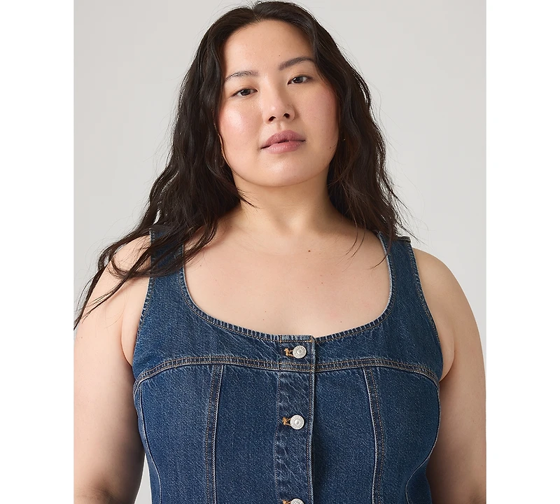 Levi's Plus Audra Square Neck Mini Tank Dress