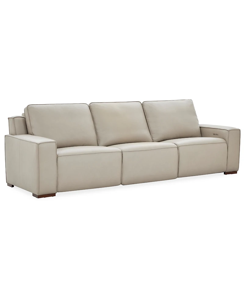Aspen 2 Pm 3-Piece Leather Sofa Set (Laf Recliner, Raf Armless Chair), Macy's Exclusive
