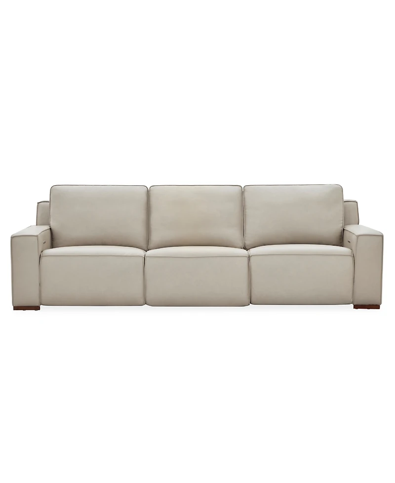 Aspen 2 Pm 3-Piece Leather Sofa Set (Laf Recliner, Raf Armless Chair), Macy's Exclusive