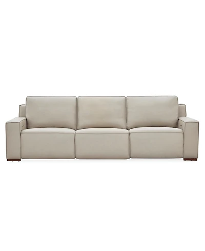 Aspen 2 Pm 3-Piece Leather Sofa Set (Laf Recliner, Raf Armless Chair), Macy's Exclusive