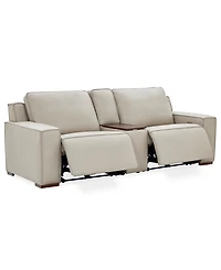 Aspen 3 Pm 3-Piece Leather Sofa Set (Laf Recliner, Raf Console), Macy's Exclusive