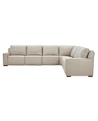 Aspen 3 Pm 5-Piece Leather L Sectional Sofa Set (Laf Recliner, Raf 2 Power Armless Chair, Corner), Macy's Exclusive