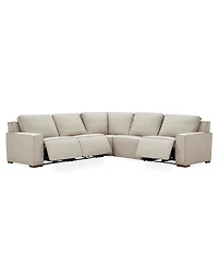 Aspen 3PM 5-Piece Leather Sectional Sofa Set (Laf Recliner, Raf 2 Armless Corner), Macy's Exclusive