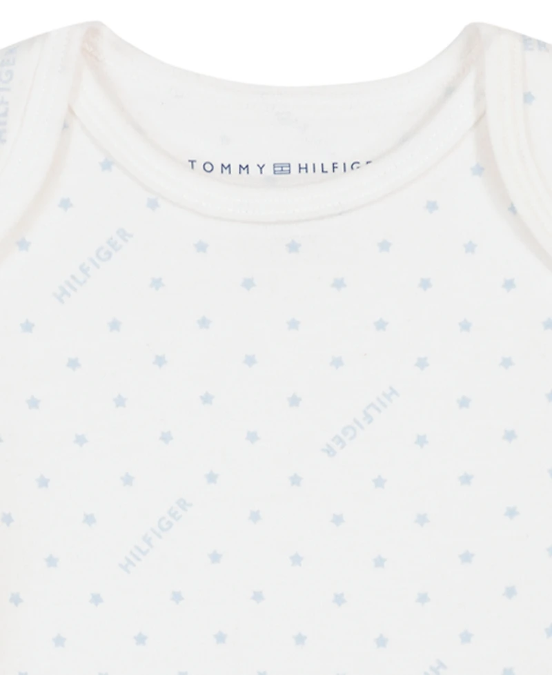 Tommy Hilfiger Baby Boys' Logo Bodysuits and Pants, 3-Piece Set