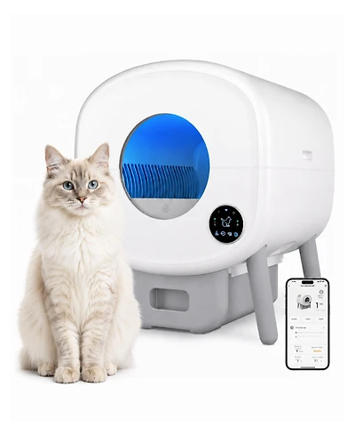 Cumrige Self-Cleaning Cat Litter Box Automatic Cat Litter Box Large Capacity Automatic Cat Litter Box App Control And Safety Protection