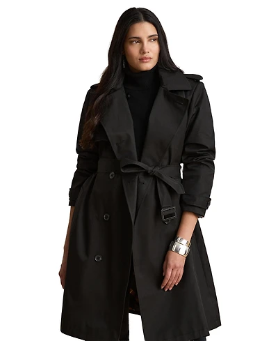 Lauren Ralph Plus Double Breasted Trench Coat