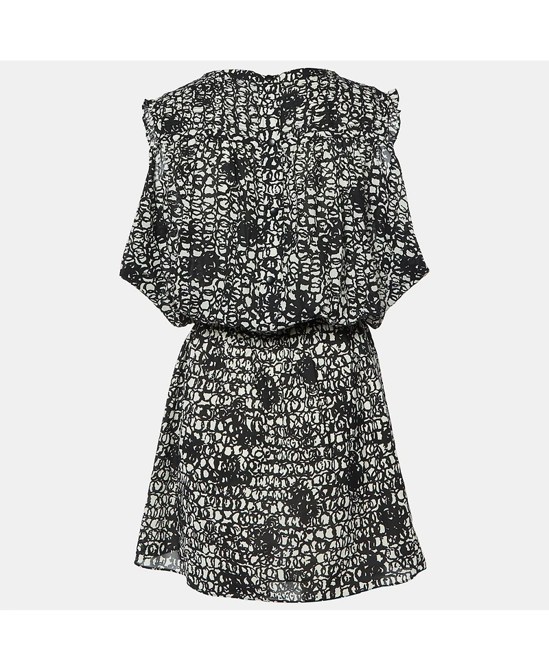 Pre-Owned Balenciaga Women's Abstract Print Silk Mini Dress