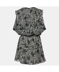 Pre-Owned Balenciaga Women's Abstract Print Silk Mini Dress