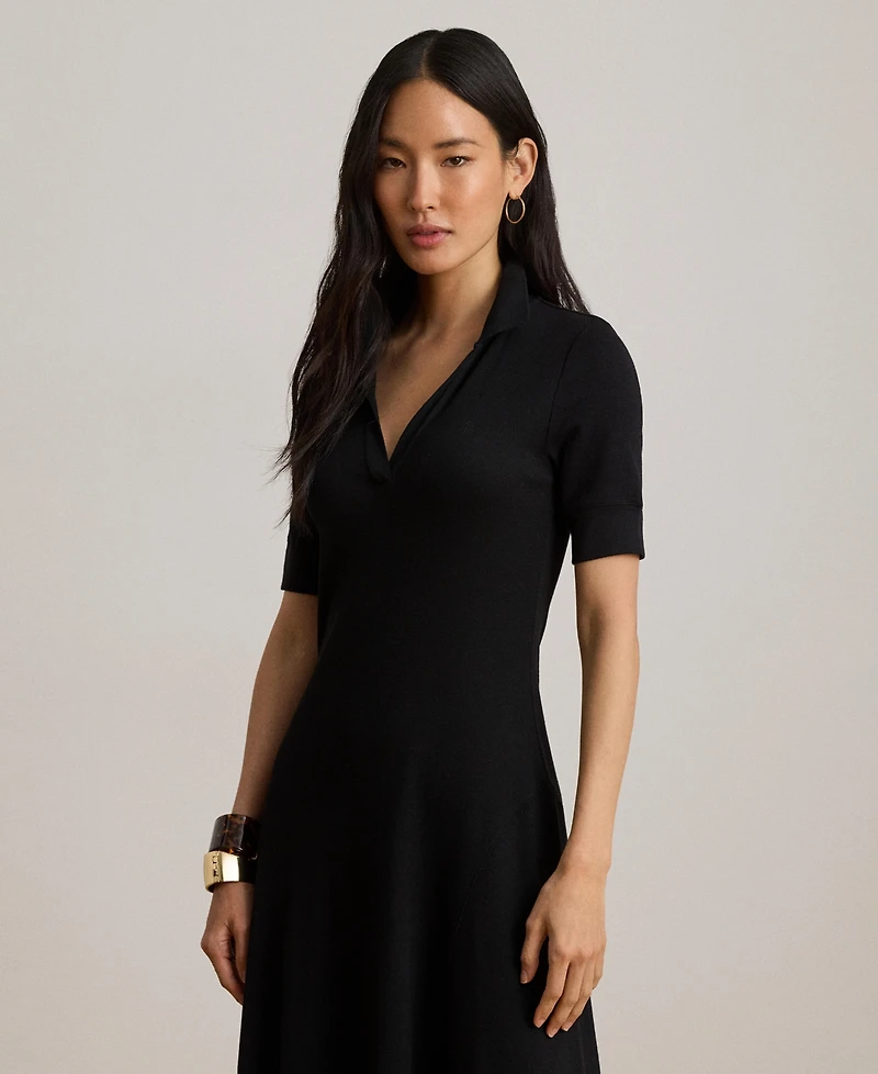 Lauren Ralph Women's Rib Knit Collared Dress
