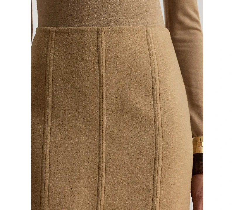 Lauren Ralph Women's Double-Faced Wool-Blend Pencil Skirt