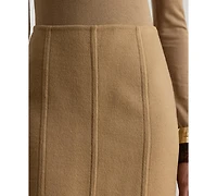 Lauren Ralph Women's Double-Faced Wool-Blend Pencil Skirt