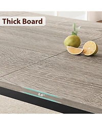 gaomon Large Dining Table, Industrial Kitchen Table with Spacious Top for Home Office or Dining Room