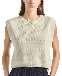 Derek Lam 10 Crosby Women's Vivienne Mesh Knit Sleeveless Sweater