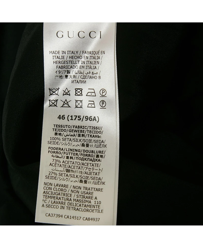 Pre-Owned Gucci Women's Printed Satin Silk Sleeveless Short Dress
