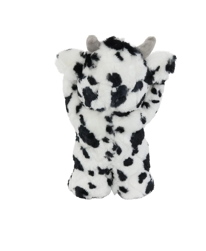 Mighty Angry Animals Cow, Durable Plush Squeaky Dog Toy