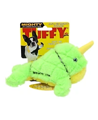 Mighty Jr Arctic Narwhal, Durable Plush Squeaky Dog Toy