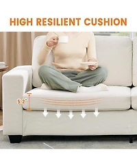 gaomon 83" Modern Sofa Couches for Living Room, Corduroy 3 Seater Deep Seat Couch, Upholstered Sofa for Bedroom Apartment
