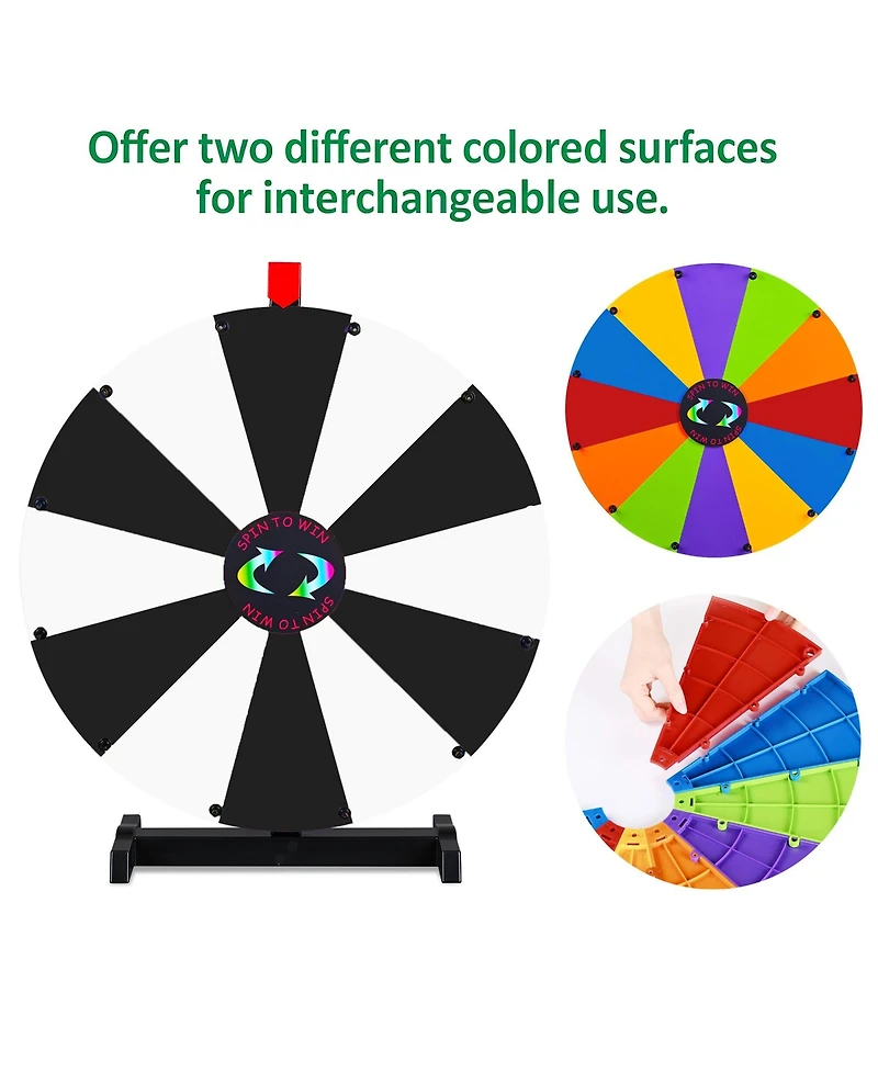 WinSpin Modular Prize Wheel and 10x10ft Pop Up Tent with 12PCS Replacement Panels