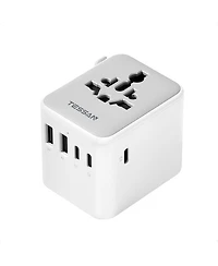 Tessan 28W Universal Travel Adapter, Worldwide Plug, 3 Usb-c & 2 Usb-a Ports for Us, Europe, Uk, Italy and Ireland