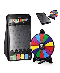 WinSpin Mini Tabletop Prize Drop Board and 12" Prize Wheel Kit Fortune Game Eagle