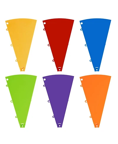 WinSpin 6 Pcs Prize Wheel Panels Dry Erase 6 Colors for 24" Modular Prize Wheel
