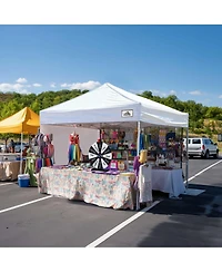 WinSpin Modular Prize Wheel and 10x10ft Pop Up Tent 4 Sidewalls 12 Backup Panels