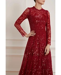 Needle & Thread Women's Aurora Long Sleeve Ballerina Midi Dress