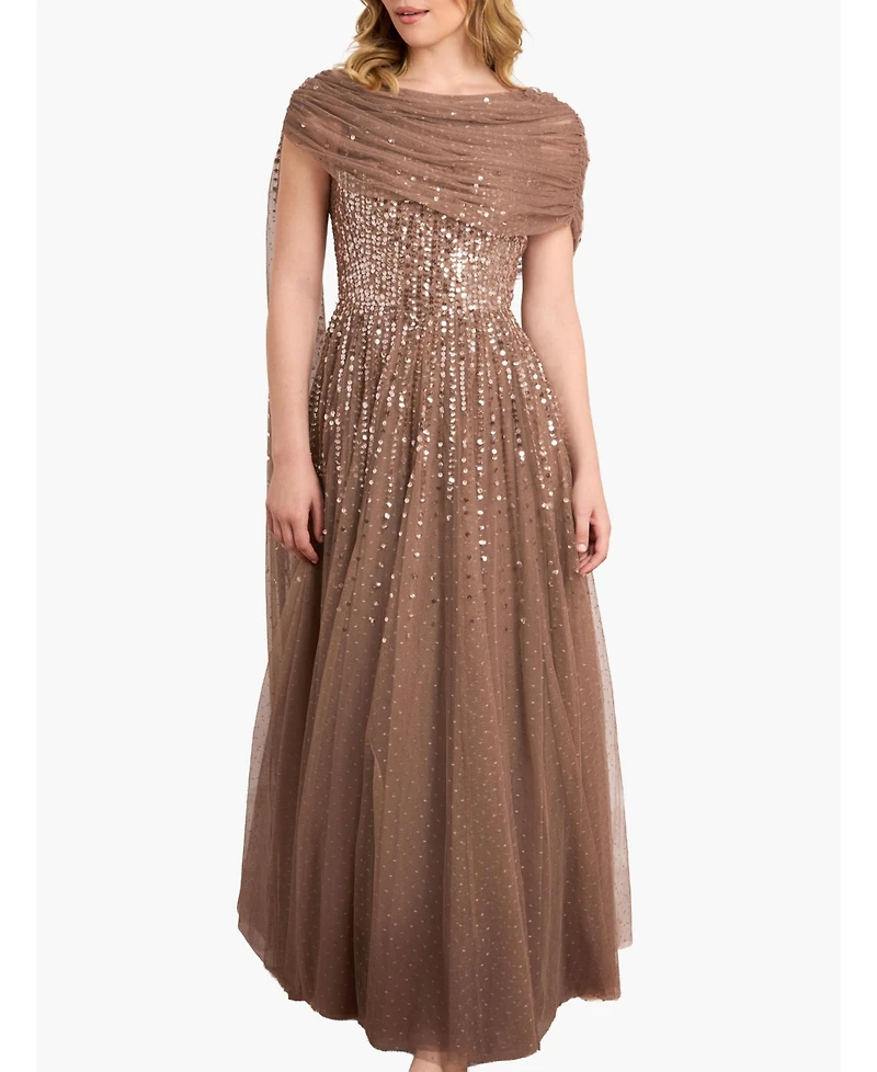 Needle & Thread Women's Moonlight Sequin Draped Gown