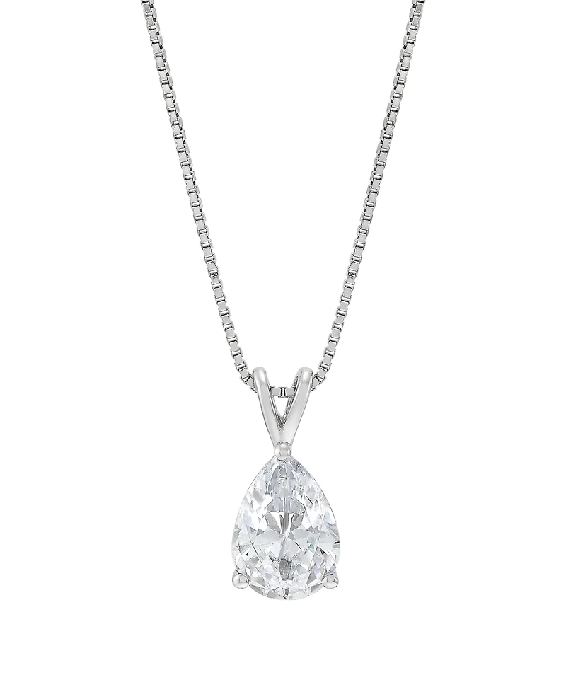 Macy's Igi Certified Lab-Grown Diamond Solitaire Pendant Necklace (1/2 ct. t.w.) in 14k White Gold