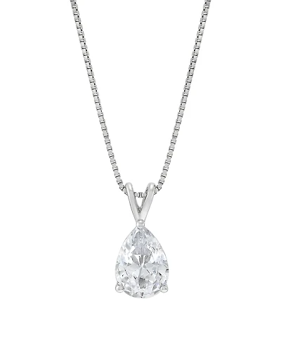 Macy's Igi Certified Lab-Grown Diamond Solitaire Pendant Necklace (1/2 ct. t.w.) in 14k White Gold