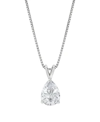 Macy's Igi Certified Lab-Grown Diamond Solitaire Pendant Necklace (1/2 ct. t.w.) in 14k White Gold