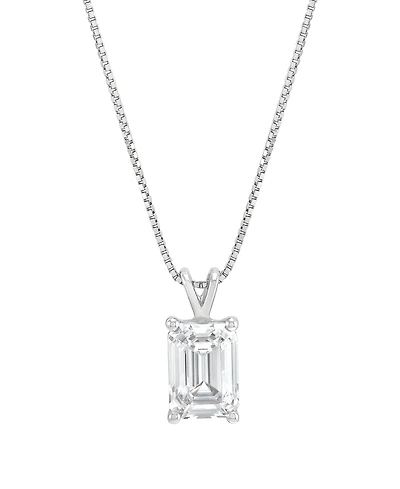 Macy's Igi Certified Lab-Grown Diamond Solitaire Pendant Necklace (1 ct. t.w.) in 14k White Gold
