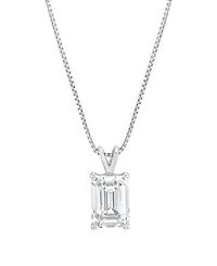 Macy's Igi Certified Lab-Grown Diamond Solitaire Pendant Necklace (1 ct. t.w.) in 14k White Gold