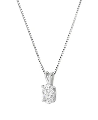 Macy's Igi Certified Lab-Grown Diamond Solitaire Pendant Necklace (1/2 ct. t.w.) in 14k White Gold